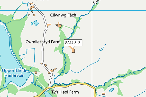 SA14 8LZ map - OS VectorMap District (Ordnance Survey)