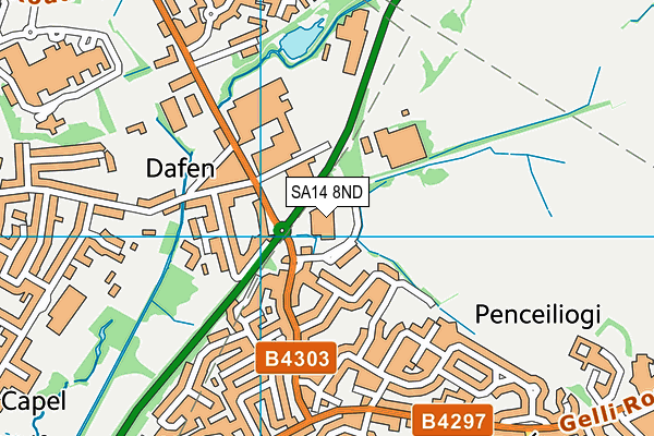 SA14 8ND map - OS VectorMap District (Ordnance Survey)