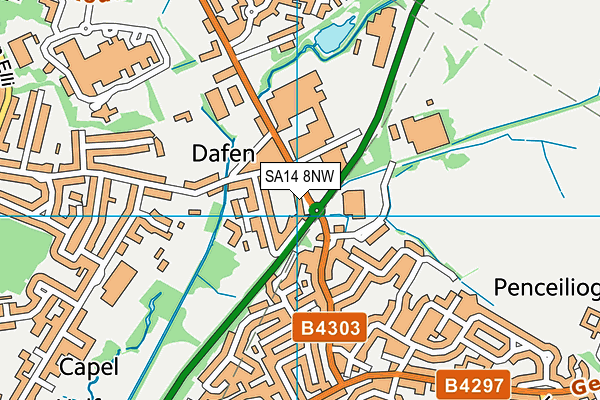 SA14 8NW map - OS VectorMap District (Ordnance Survey)