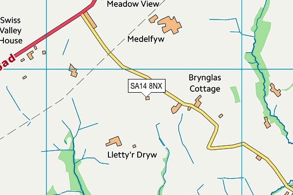 SA14 8NX map - OS VectorMap District (Ordnance Survey)