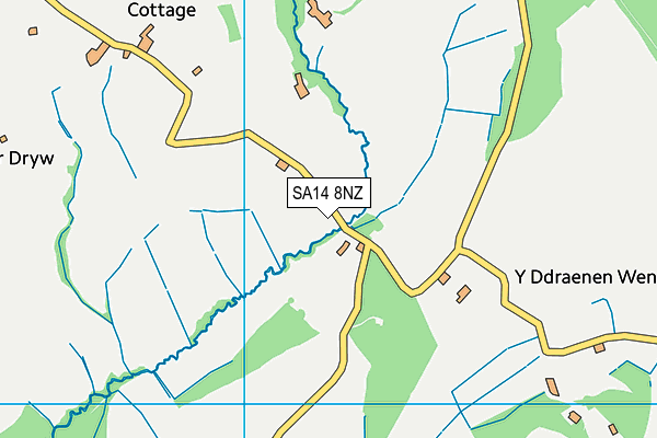 SA14 8NZ map - OS VectorMap District (Ordnance Survey)