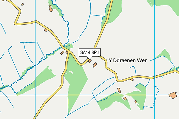 SA14 8PJ map - OS VectorMap District (Ordnance Survey)