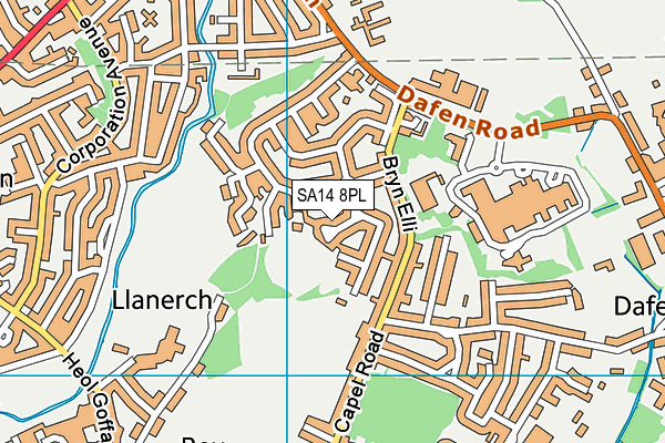 SA14 8PL map - OS VectorMap District (Ordnance Survey)
