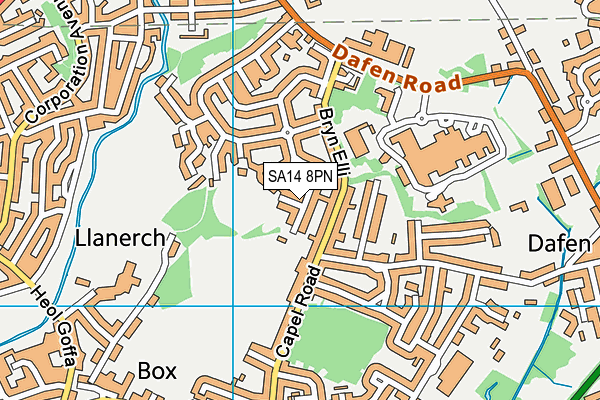 SA14 8PN map - OS VectorMap District (Ordnance Survey)