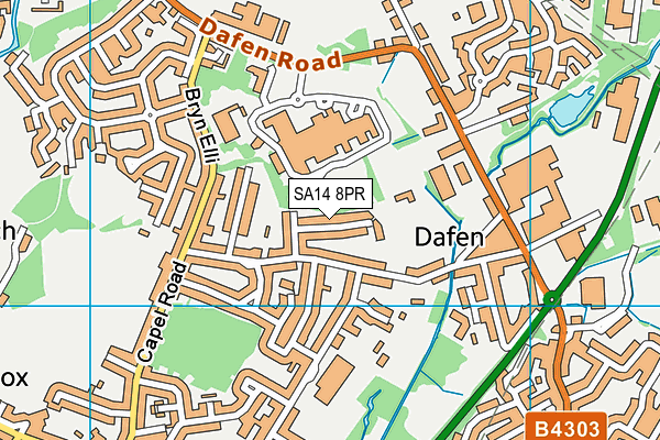 SA14 8PR map - OS VectorMap District (Ordnance Survey)