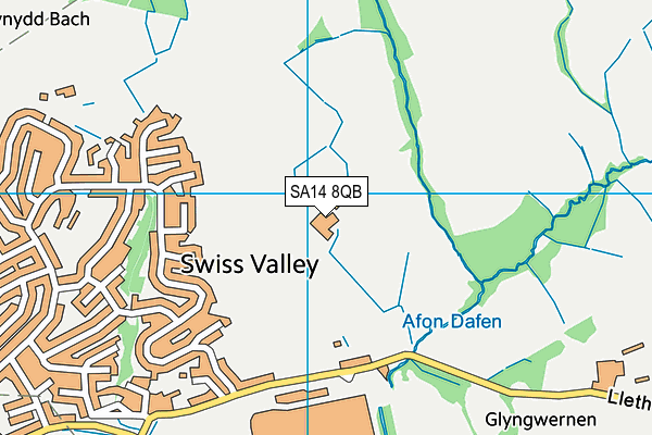 SA14 8QB map - OS VectorMap District (Ordnance Survey)