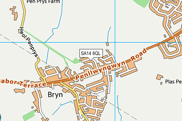 SA14 8QL map - OS VectorMap District (Ordnance Survey)