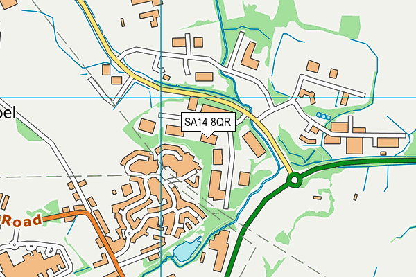 SA14 8QR map - OS VectorMap District (Ordnance Survey)