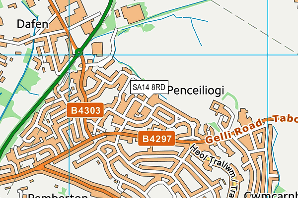 SA14 8RD map - OS VectorMap District (Ordnance Survey)