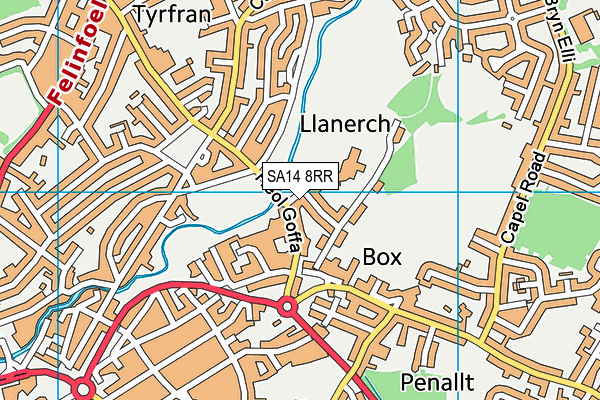 SA14 8RR map - OS VectorMap District (Ordnance Survey)