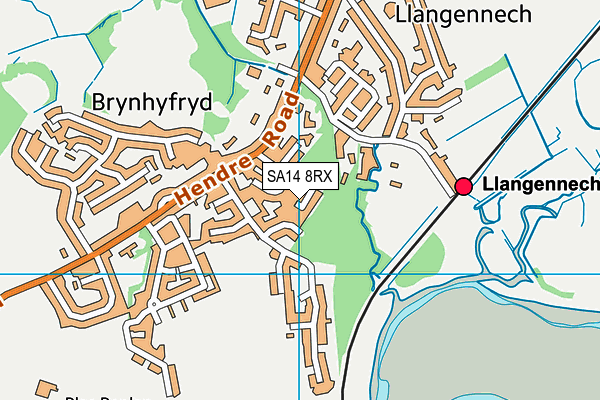 SA14 8RX map - OS VectorMap District (Ordnance Survey)