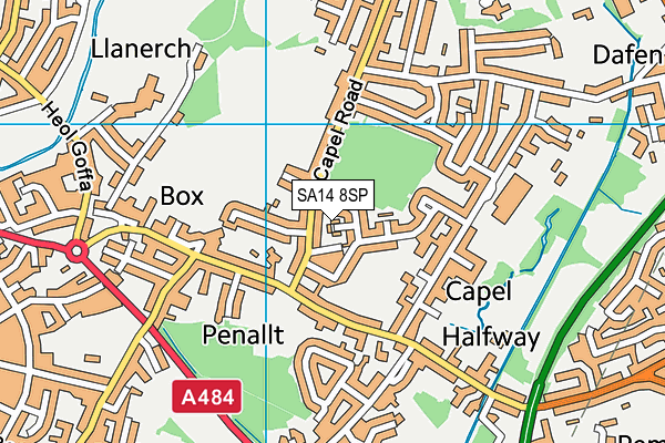 SA14 8SP map - OS VectorMap District (Ordnance Survey)