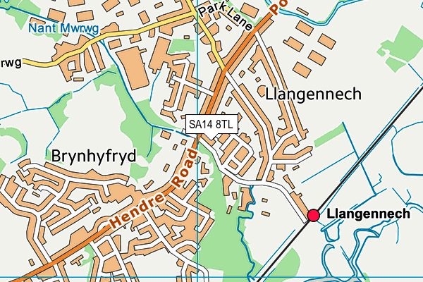 SA14 8TL map - OS VectorMap District (Ordnance Survey)