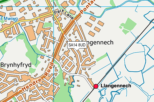 SA14 8UD map - OS VectorMap District (Ordnance Survey)