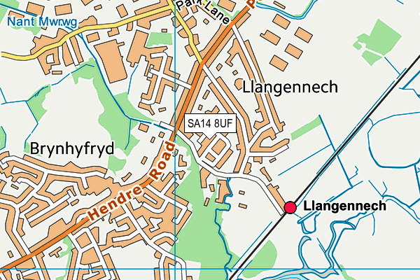 SA14 8UF map - OS VectorMap District (Ordnance Survey)