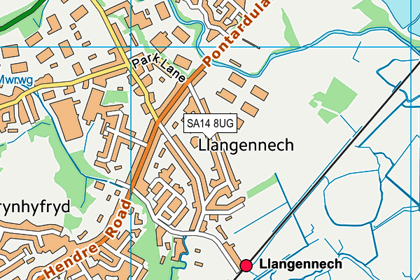 SA14 8UG map - OS VectorMap District (Ordnance Survey)