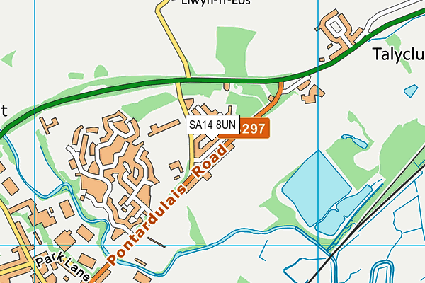 SA14 8UN map - OS VectorMap District (Ordnance Survey)