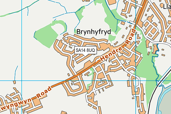 SA14 8UQ map - OS VectorMap District (Ordnance Survey)