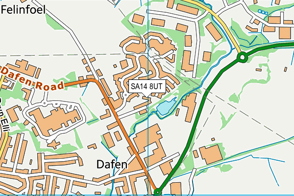 SA14 8UT map - OS VectorMap District (Ordnance Survey)