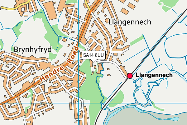 SA14 8UU map - OS VectorMap District (Ordnance Survey)