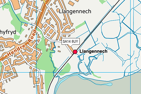SA14 8UY map - OS VectorMap District (Ordnance Survey)