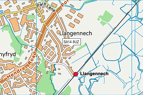 SA14 8UZ map - OS VectorMap District (Ordnance Survey)