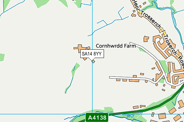 SA14 8YY map - OS VectorMap District (Ordnance Survey)