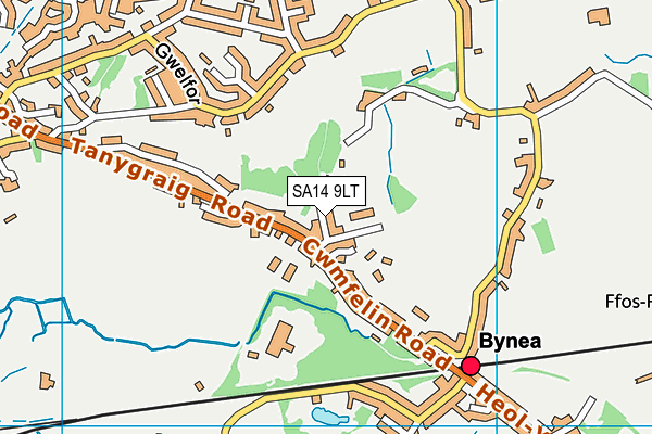 Ysgol Gynradd Bynea map (SA14 9LT) - OS VectorMap District (Ordnance Survey)