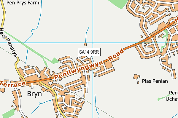 SA14 9RR map - OS VectorMap District (Ordnance Survey)