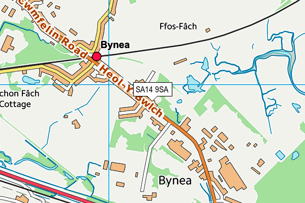 SA14 9SA map - OS VectorMap District (Ordnance Survey)