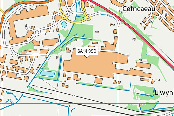 SA14 9SD map - OS VectorMap District (Ordnance Survey)