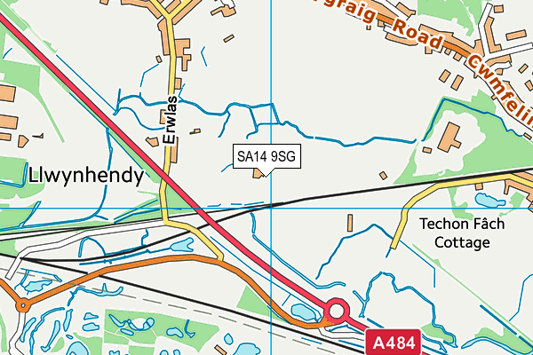 SA14 9SG map - OS VectorMap District (Ordnance Survey)