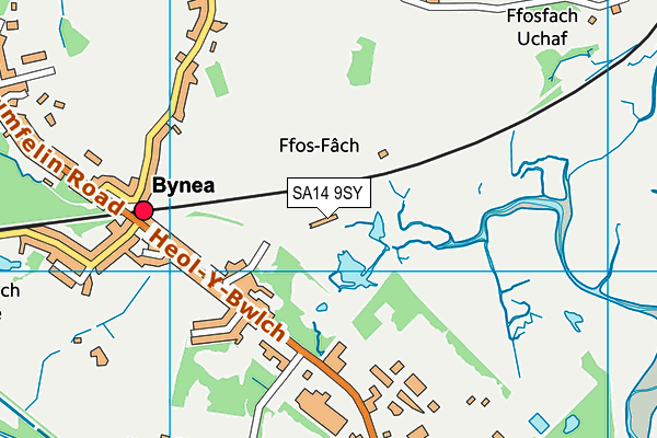 SA14 9SY map - OS VectorMap District (Ordnance Survey)