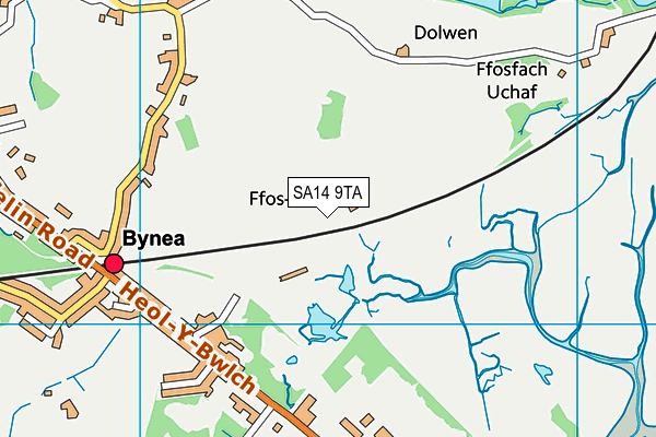 SA14 9TA map - OS VectorMap District (Ordnance Survey)