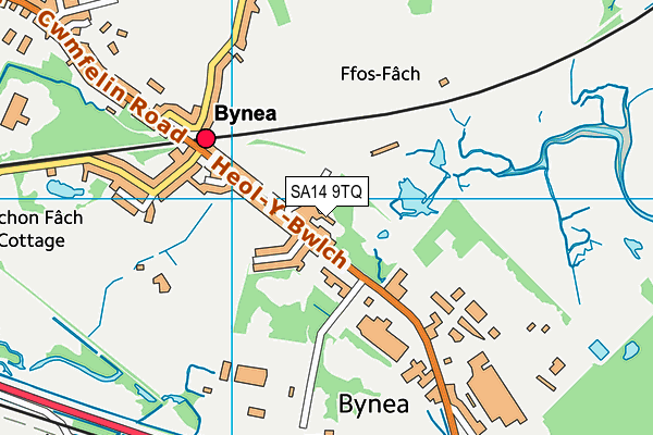 SA14 9TQ map - OS VectorMap District (Ordnance Survey)