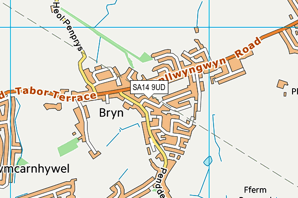 SA14 9UD map - OS VectorMap District (Ordnance Survey)