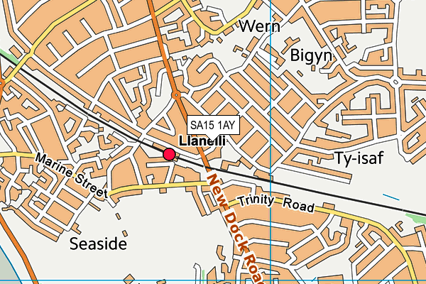 SA15 1AY map - OS VectorMap District (Ordnance Survey)