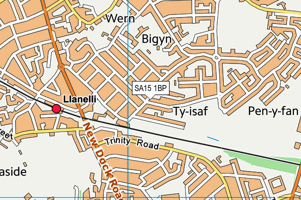 SA15 1BP map - OS VectorMap District (Ordnance Survey)