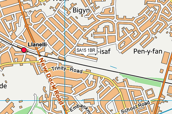 SA15 1BR map - OS VectorMap District (Ordnance Survey)