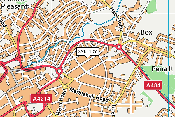 SA15 1DY map - OS VectorMap District (Ordnance Survey)