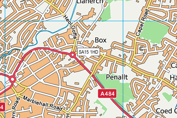 SA15 1HD map - OS VectorMap District (Ordnance Survey)