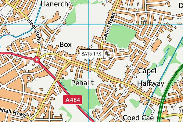 SA15 1PX map - OS VectorMap District (Ordnance Survey)
