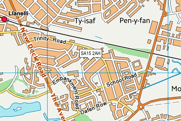 SA15 2AH map - OS VectorMap District (Ordnance Survey)