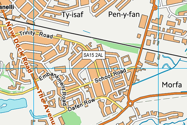 SA15 2AL map - OS VectorMap District (Ordnance Survey)