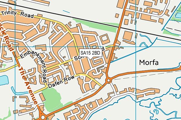 SA15 2BD map - OS VectorMap District (Ordnance Survey)