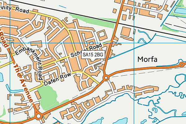 SA15 2BG map - OS VectorMap District (Ordnance Survey)