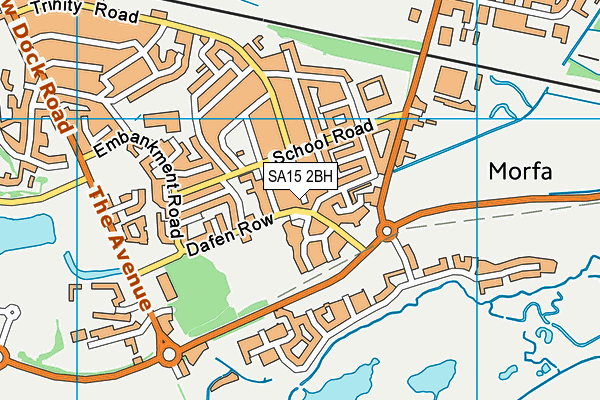 SA15 2BH map - OS VectorMap District (Ordnance Survey)