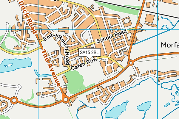 SA15 2BL map - OS VectorMap District (Ordnance Survey)
