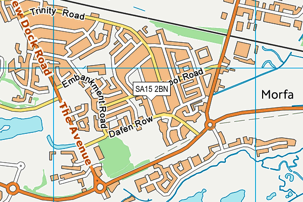 SA15 2BN map - OS VectorMap District (Ordnance Survey)