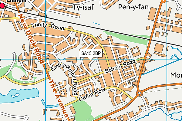 SA15 2BP map - OS VectorMap District (Ordnance Survey)